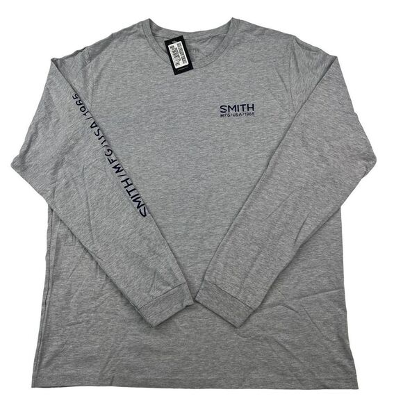 SMITH Other - New Smith Men 100% Cotton Gray Long Sleeve T-Shirt Crew Neck Pullover US XXL